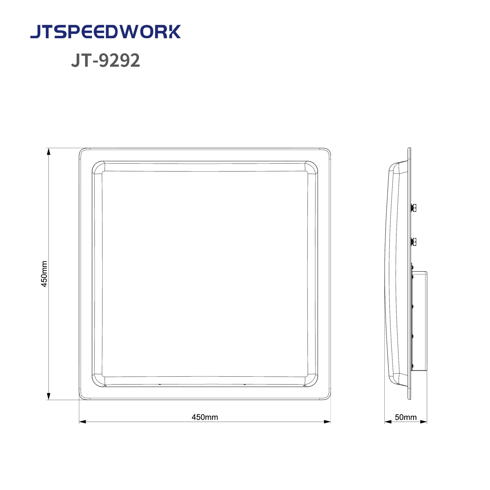 Leitor RFID UHF de longo alcance JT-9292 (0-30 m) com leitura de múltiplas tags (860-960 MHz)