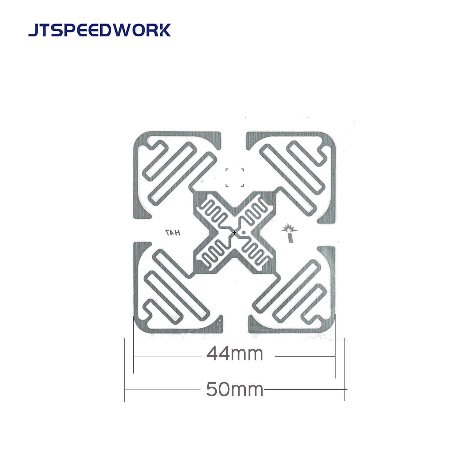 JT-IH47 50*50mm UHF RFID 860-960MHz UCODE 9 etiqueta adesiva