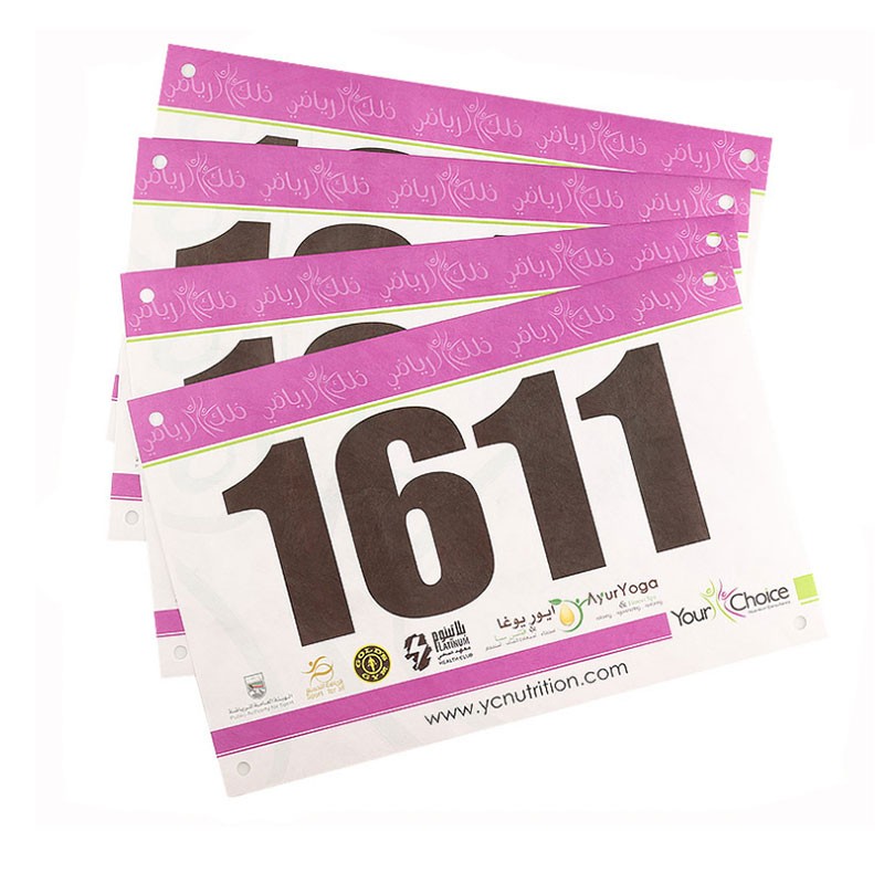 JT-240190 Etiqueta de corrida de maratona RFID Tyvek à prova d'água 902-928MHz