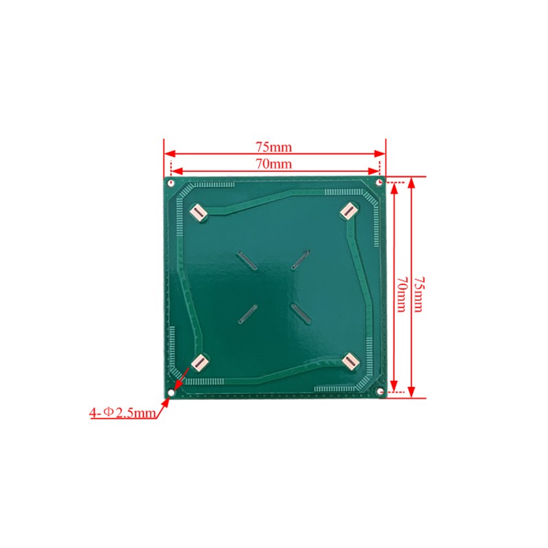 Antena UHF RFID JT-T075R de 4dBi e 860-960MHz com polarização circular em espiral