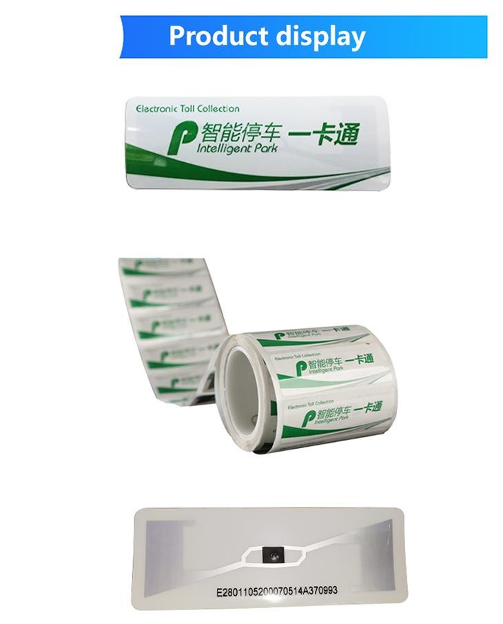 Etiqueta RFID UHF de 860-960 MHz para para-brisa, para estacionamento.