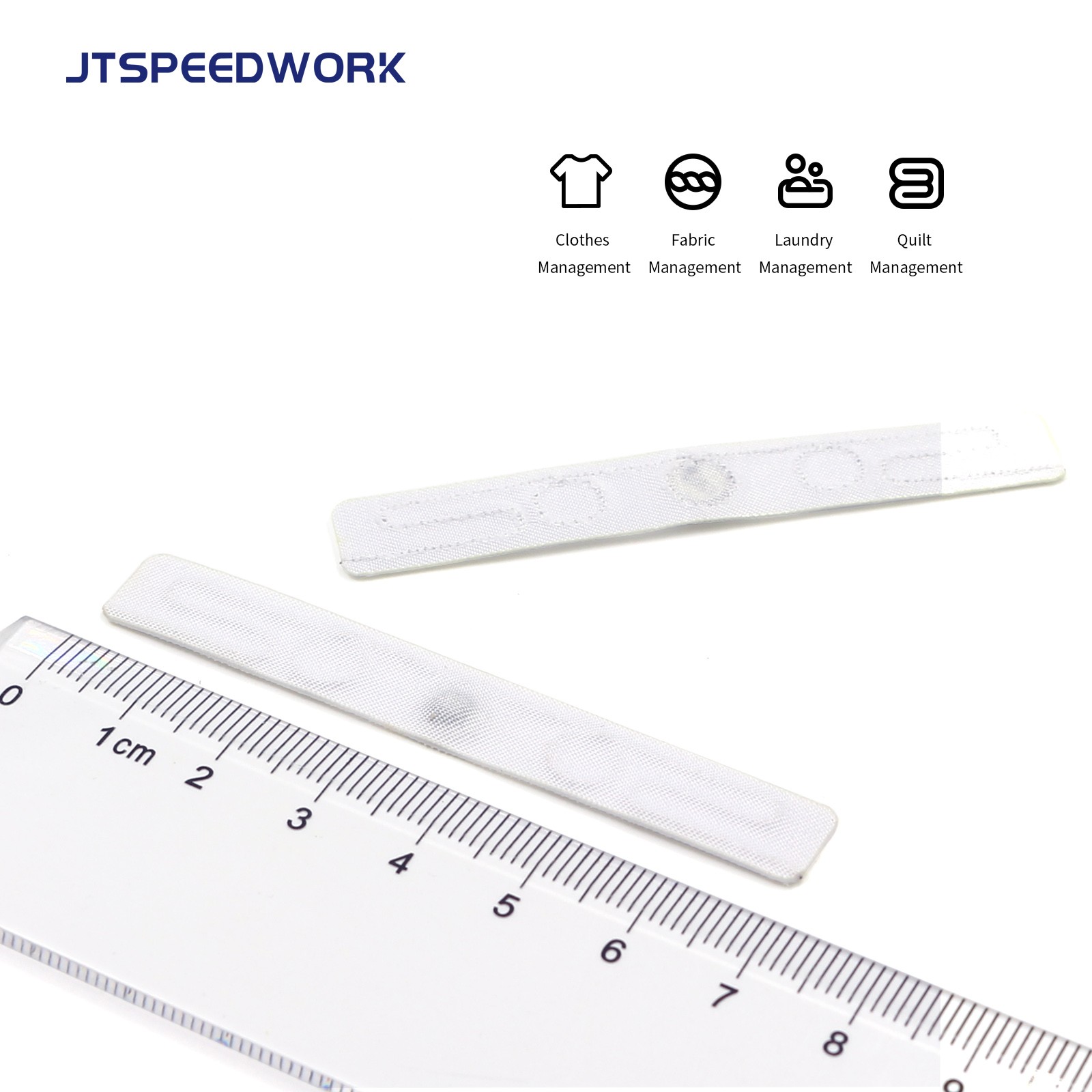 Etiqueta RFID lavável para tecido, lavanderia, UHF, 860-960 MHz, JT-F7010, 70*10 mm