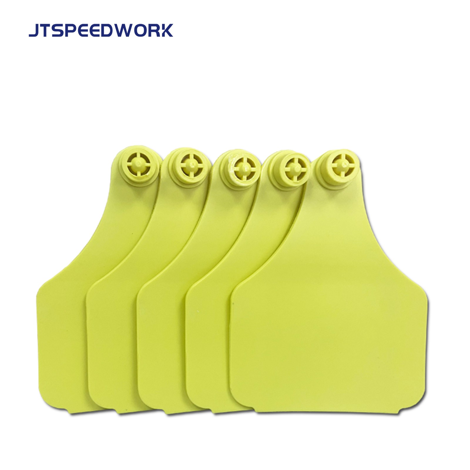 JT-E10080 Etiqueta auricular RFID UHF para gado, 100*75mm, para gestão pecuária.