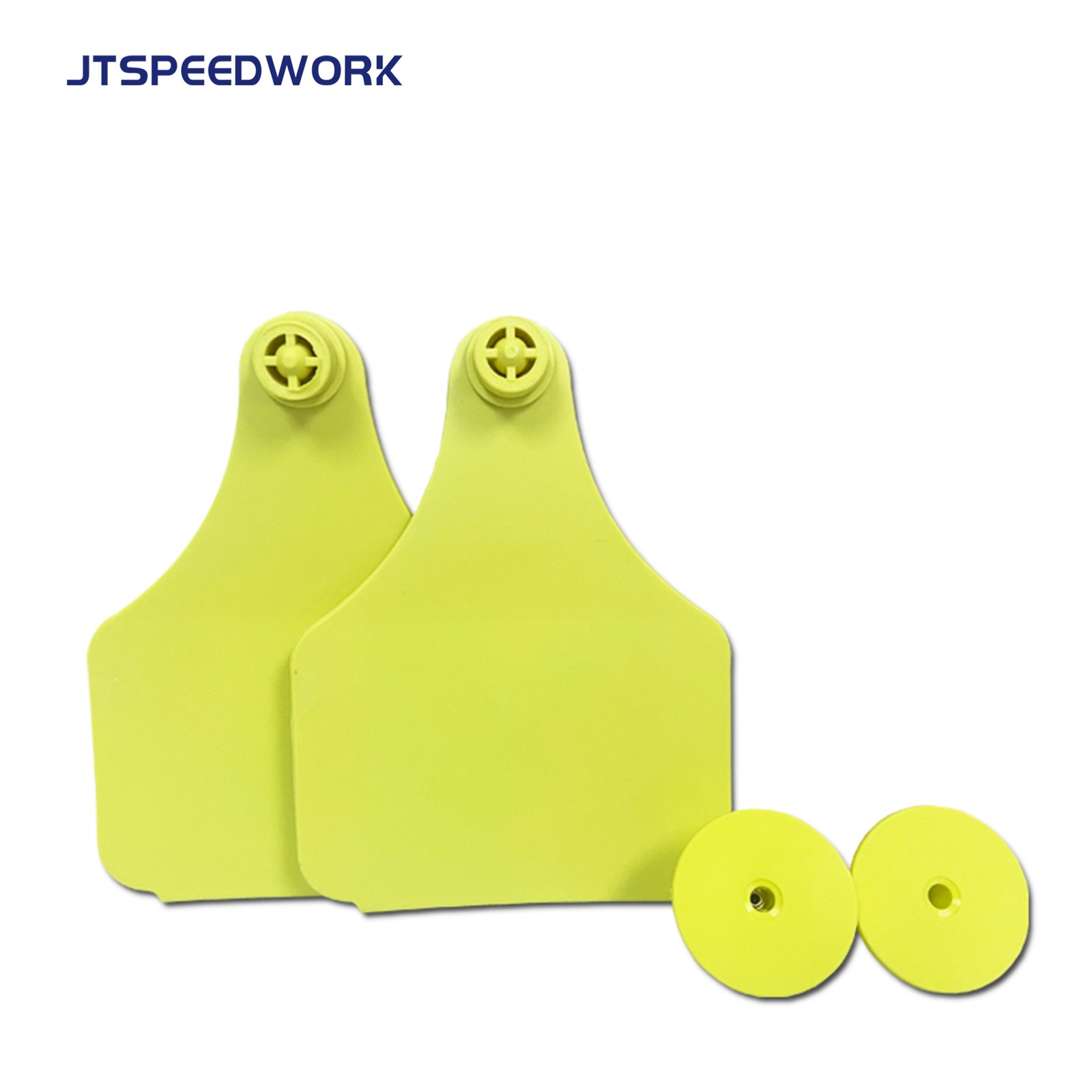 JT-E10080 Etiqueta auricular RFID UHF para gado, 100*75mm, para gestão pecuária.