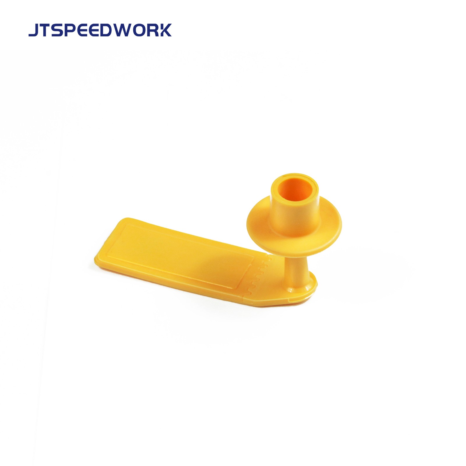 JT-E013 Etiqueta auricular RFID UHF para animais (ovelhas e cabras) de 52,2 x 18,6 mm para gestão pecuária.