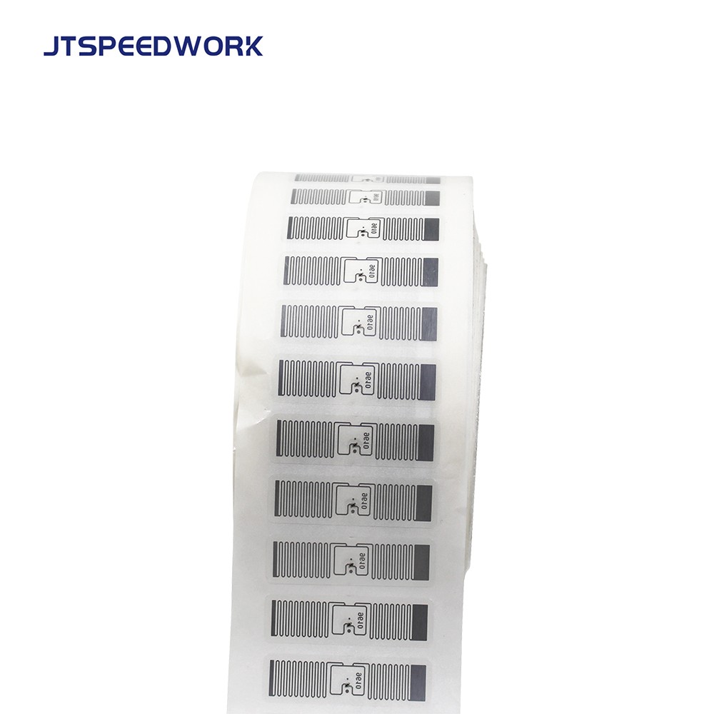 Etiqueta de papel revestido UHF RFID JT-I9610 de 48*14mm