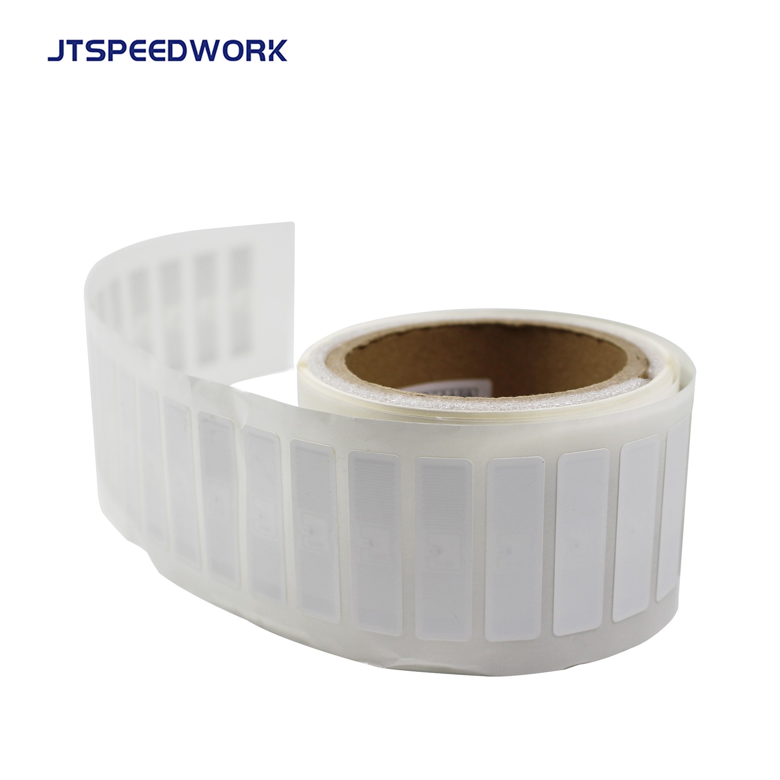Etiqueta de papel revestido UHF RFID JT-I9610 de 48*14mm