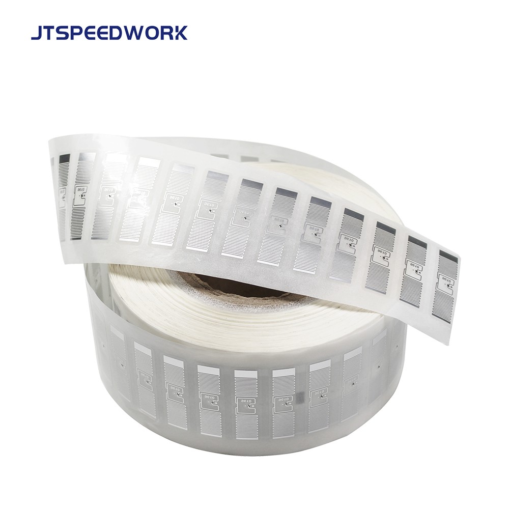 Etiqueta de papel revestido UHF RFID JT-I9610 de 48*14mm