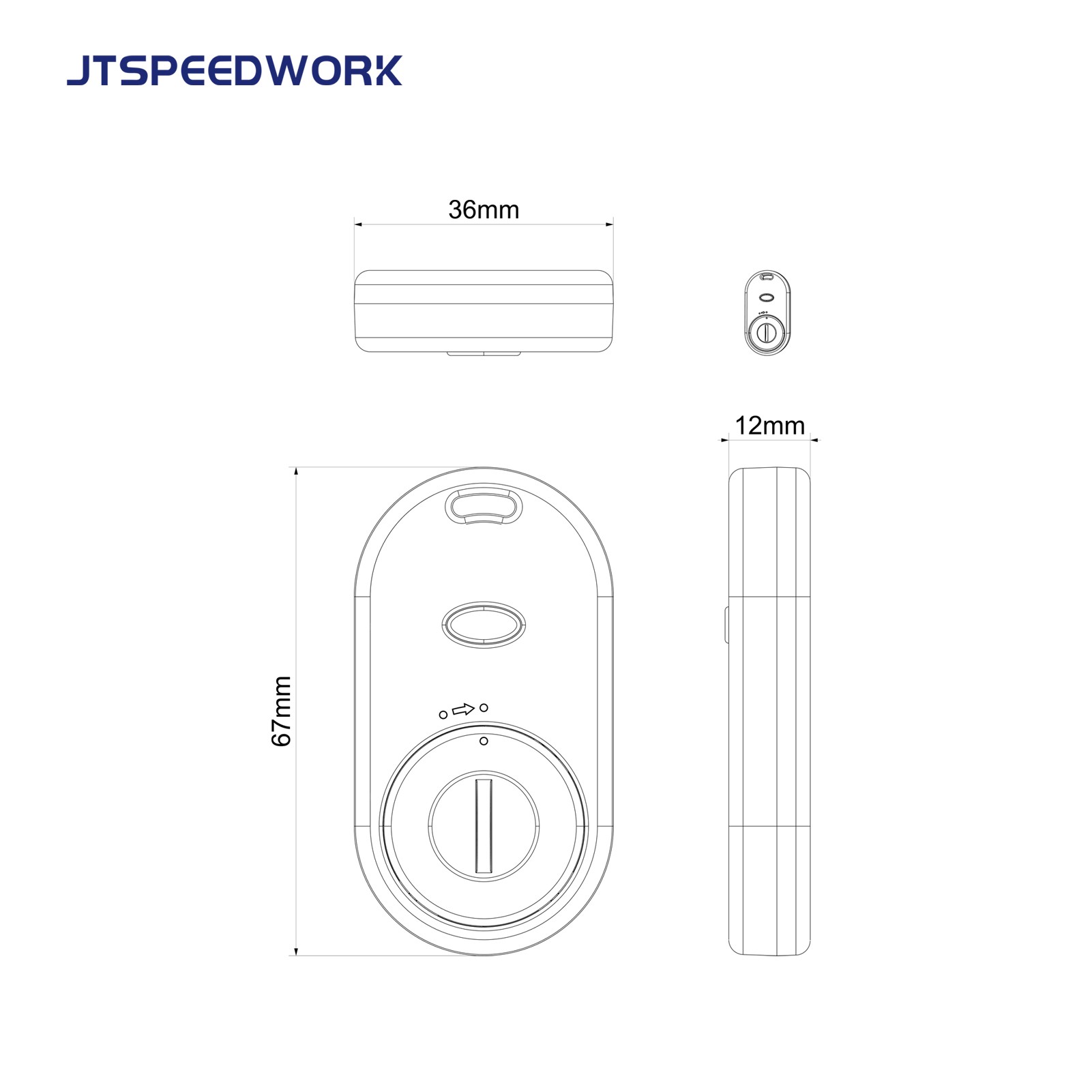 Etiqueta RFID ativa JT-T2483 de 2,4 GHz com tecnologia acústico-óptica, luz e som.