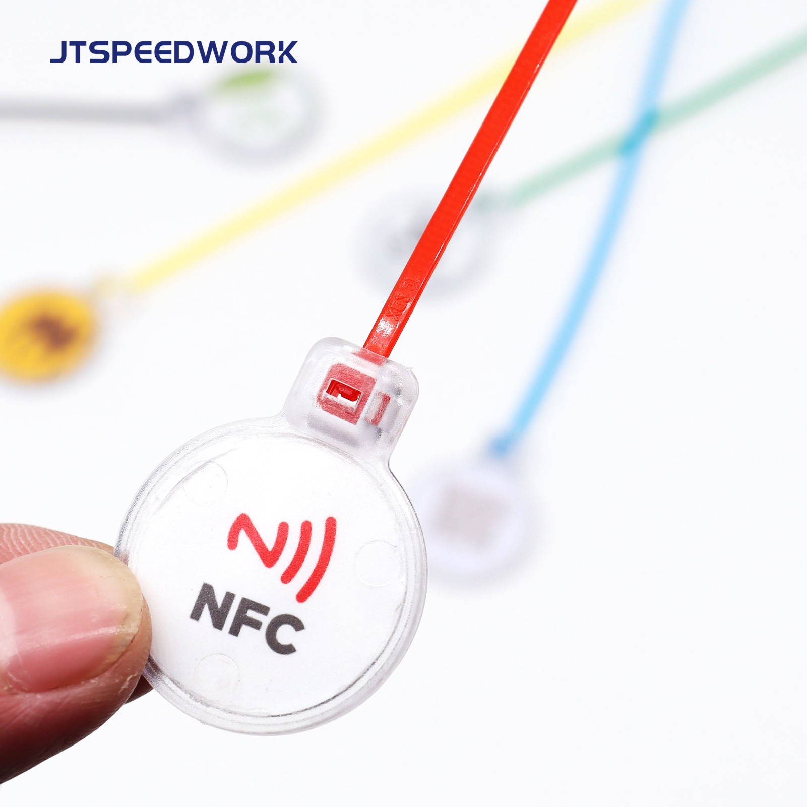 Etiqueta de abraçadeira de cabo RFID UHF/NFC/LF JT-ZD28T IP67