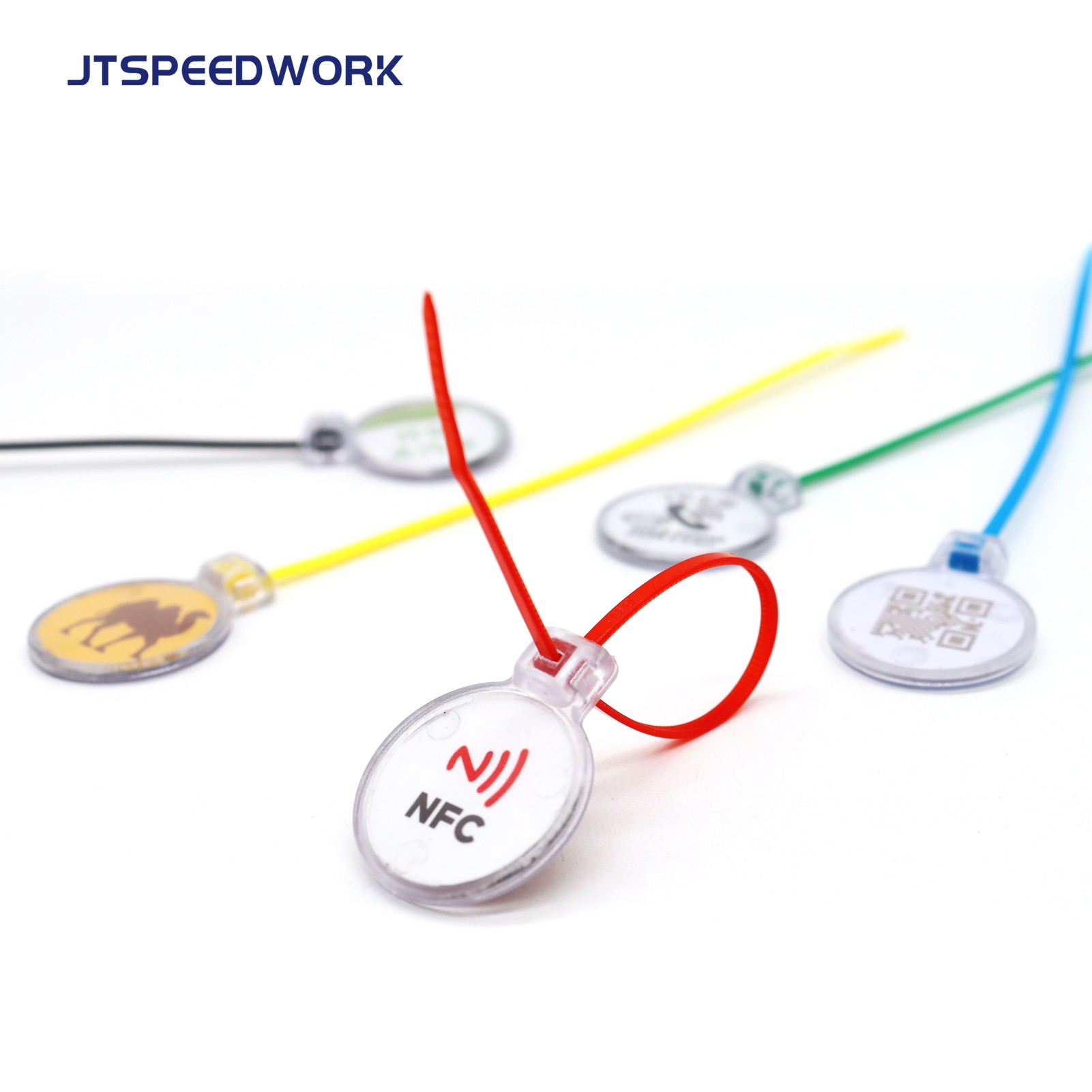 Etiqueta de abraçadeira de cabo RFID UHF/NFC/LF JT-ZD28T IP67