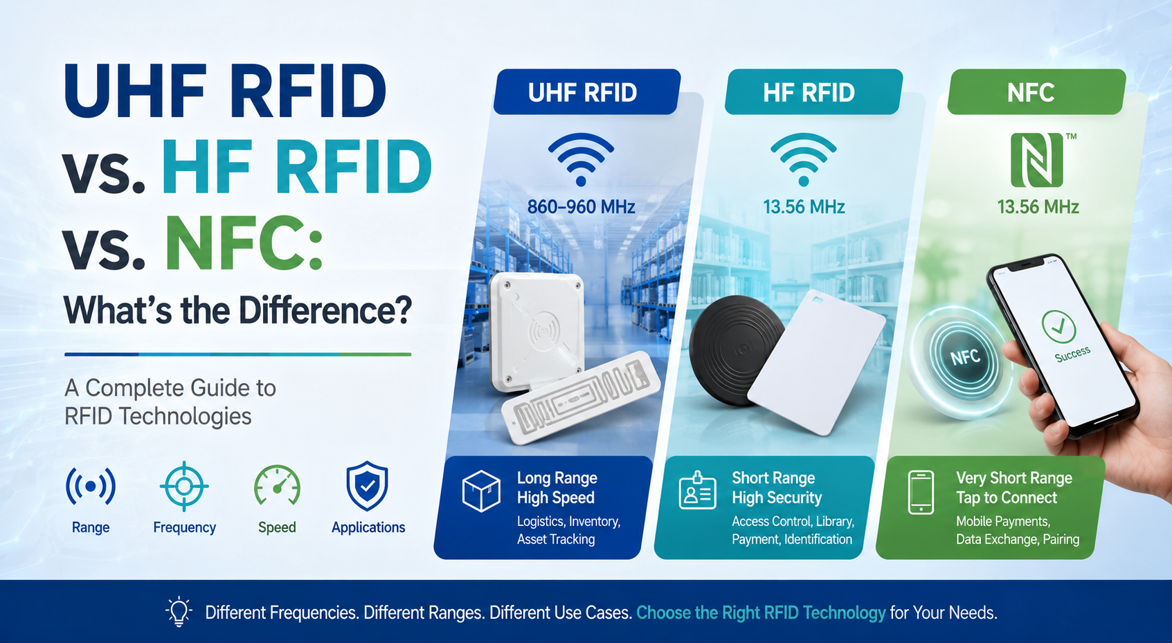 RFID UHF vs. RFID HF vs. NFC: Qual a diferença?