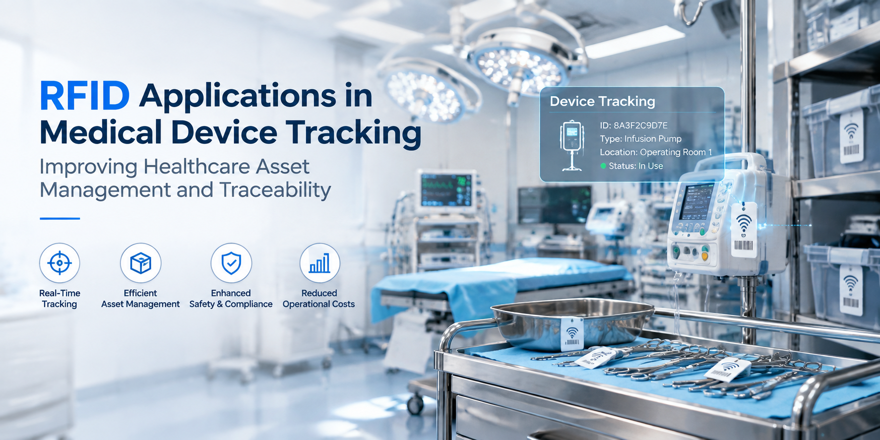 Como a tecnologia RFID é usada para rastreamento de dispositivos médicos